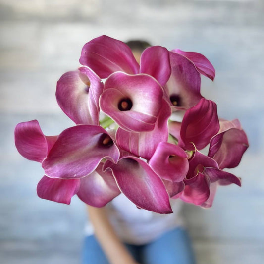 Ramo de calas blanco rosa de Florbox